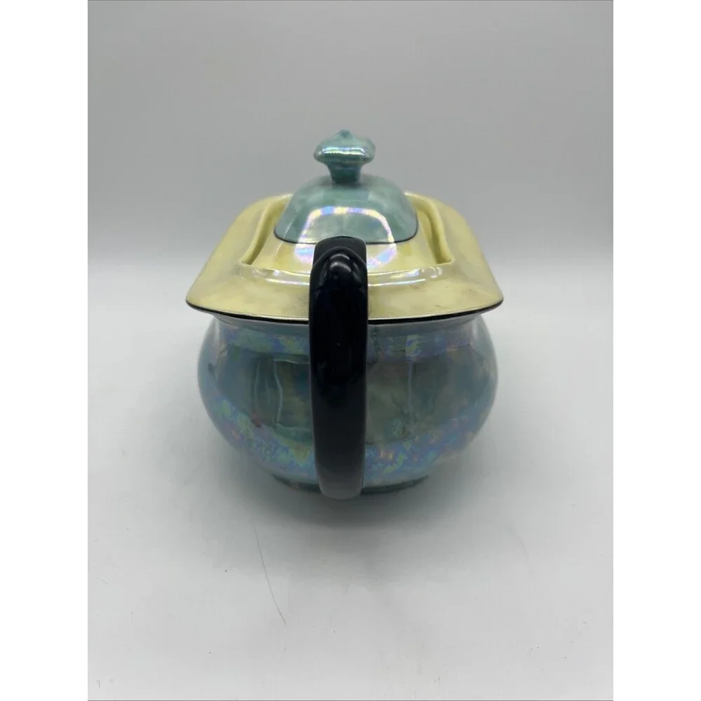 Czech Slovakia Phoenix China Lusterware Sugar Bowl, Creamer & Teapot
